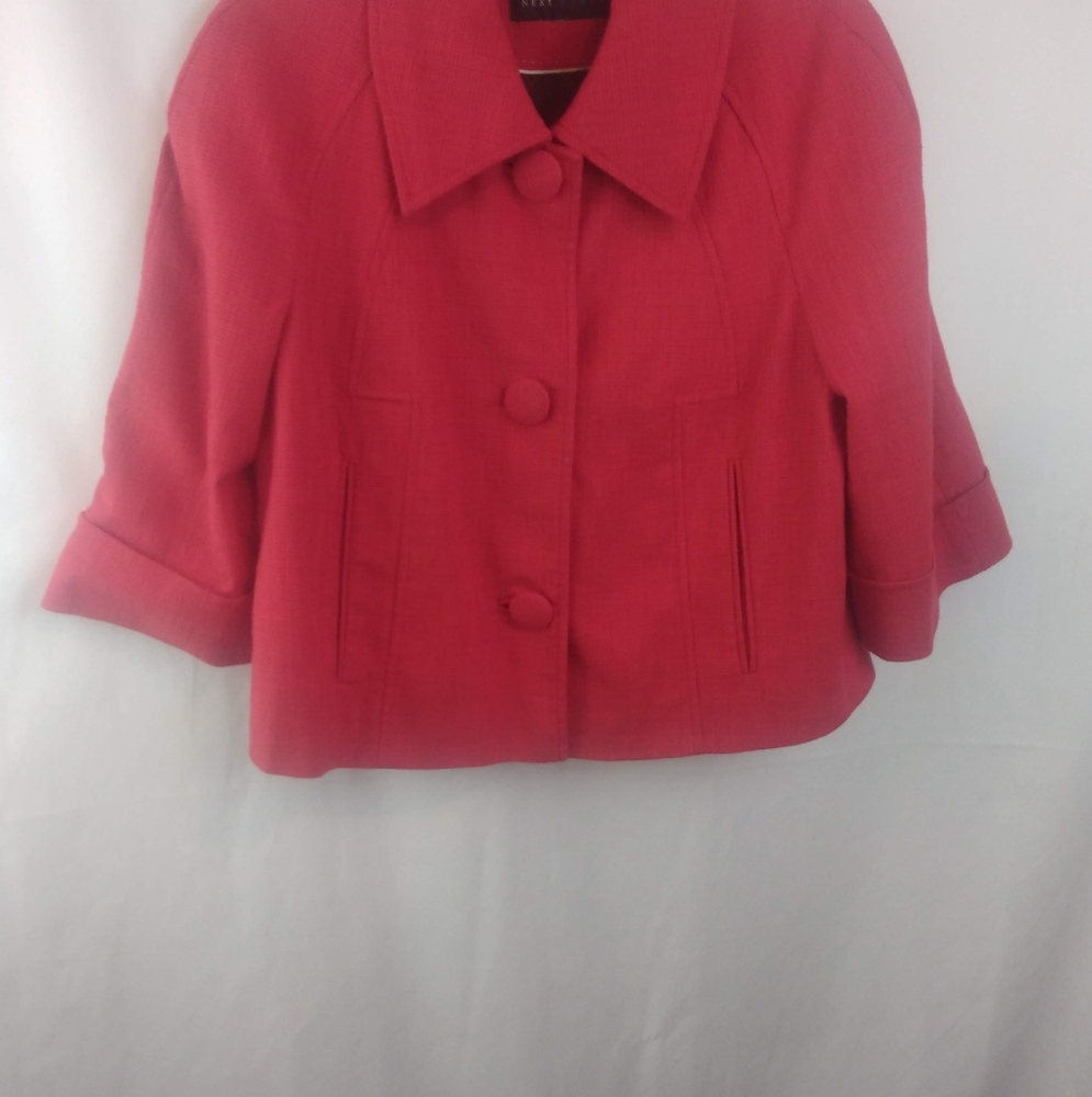 Next Woman Red Short Wool Jacket